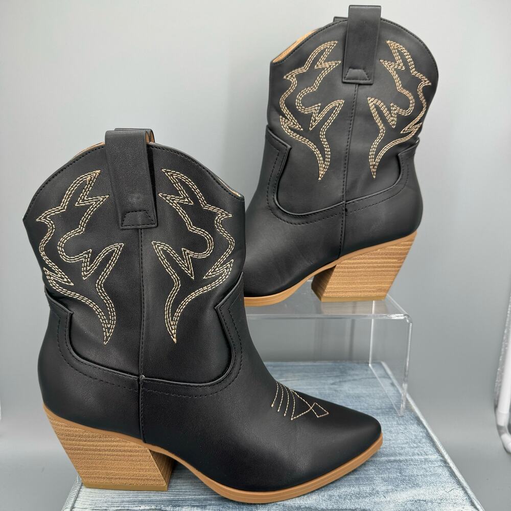 Soda Women’s Blazing-S Western Boots Black Size 7.5